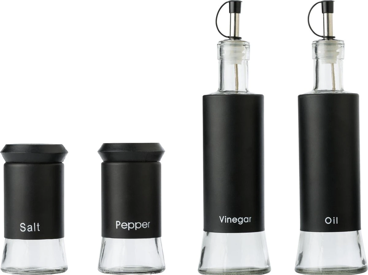 Merkloos Olie En Azijn Stel - Zout En Peper Set - Oil En Vinigar - Complete Set 1 Merkloos Olie En Azijn Stel - Zout En Peper Set - Oil En Vinigar - Complete Set