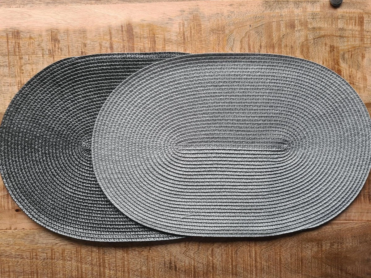 Merkloos EVER HOME Placemats- 4 STUKS - Ovaal - Placemat - Donkergrijs - 45x30cm 5 Merkloos EVER HOME Placemats- 4 STUKS - Ovaal - Placemat - Donkergrijs - 45x30cm - Afbeelding 5