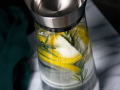 Krumble Karaf Van Glas - 1000ml - 1 Liter - 33 X 9,5 Cm (dxh) - Glazen Waterfles - RVS - Tafel Water -Merkloos Verkoopwinkel 1200x900 102