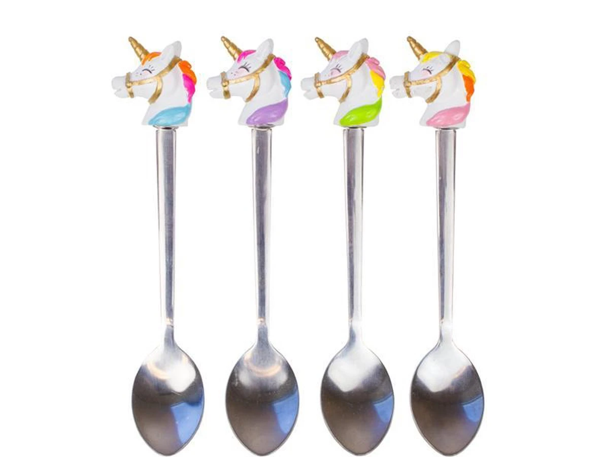 Blond Amsterdam Unicorn Theelepeltjes - 4 Stuks 2 Blond Amsterdam Unicorn Theelepeltjes - 4 Stuks - Afbeelding 2