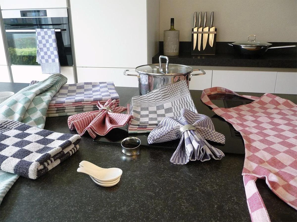 Treb Horecalinnen Schorten Sloven 2 Stuks Zwart En Wit Geblokt 60x70cm - Treb WS 4 Treb Horecalinnen Schorten Sloven 2 Stuks Zwart En Wit Geblokt 60x70cm - Treb WS - Afbeelding 4