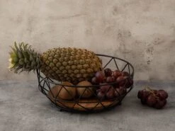 Parya Home - Fruitmand Metaal Broodmand Ronde Fruitschaal Neo 28 Cm H 10 Cm Zwart Metaal -Merkloos Verkoopwinkel 1200x900 95