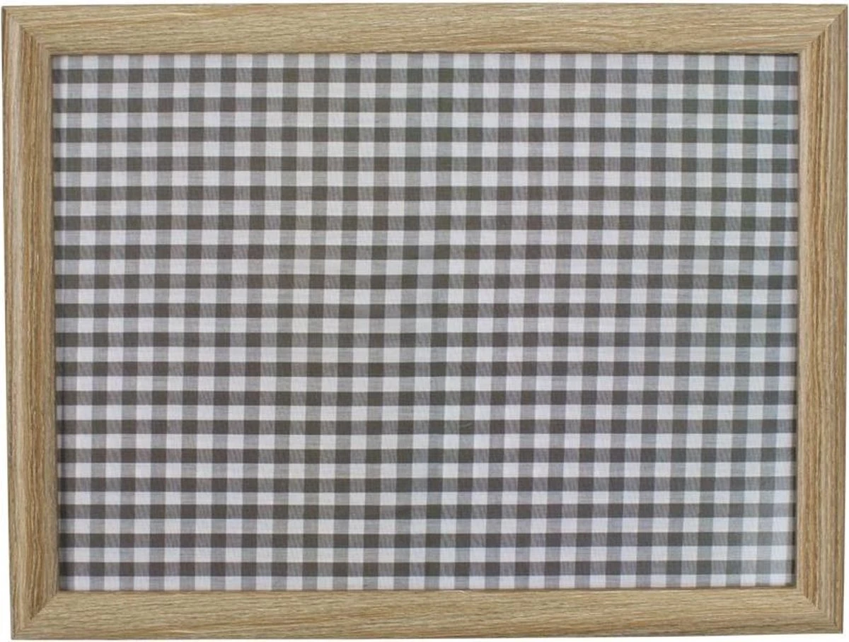 Mars & More Laptray - Schootkussen - Ruitjes Grijs/wit 1 Mars & More Laptray - Schootkussen - Ruitjes Grijs/wit