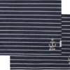 Riviera Maison Placemat Set Katoen, Horizontale Streep Patroon Met Anker - RM Classic Anchor Placemat - Donkerblauw - Katoen - 2 Stuks