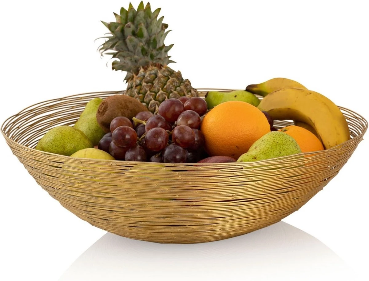 Parya Home - Fruitschaal Rond - ø 30 Cm - Goud - Metaal 1 Parya Home - Fruitschaal Rond - ø 30 Cm - Goud - Metaal