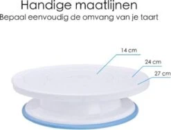 Jumalu Taartplateau - Draaibaar Taartplateau Anti-slip - Draaiplateau Taart –Turntable Cake - Taartplateau - Draaitafel -Merkloos Verkoopwinkel 1200x920 5