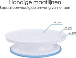 Taartplateau - Draaibaar Taartplateau Anti-slip - Draaiplateau Taart –Turntable Cake - Taartplateau - Draaitafel -Merkloos Verkoopwinkel 1200x922 4