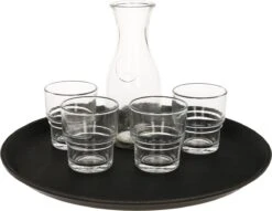 Merkloos 2x Zwarte Horeca Dienbladen Met Anti-slip Laag Rond 35 Cm - Dienbladen -Merkloos Verkoopwinkel 1200x927 6