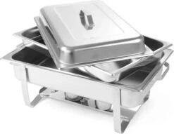 Hendi Chafing Dish Set - Buffetwarmer Economic - 9 Liter - Warmhoudschaal - 60x35,8x(H)29,5cm - Set Van 2 -Merkloos Verkoopwinkel 1200x927 9