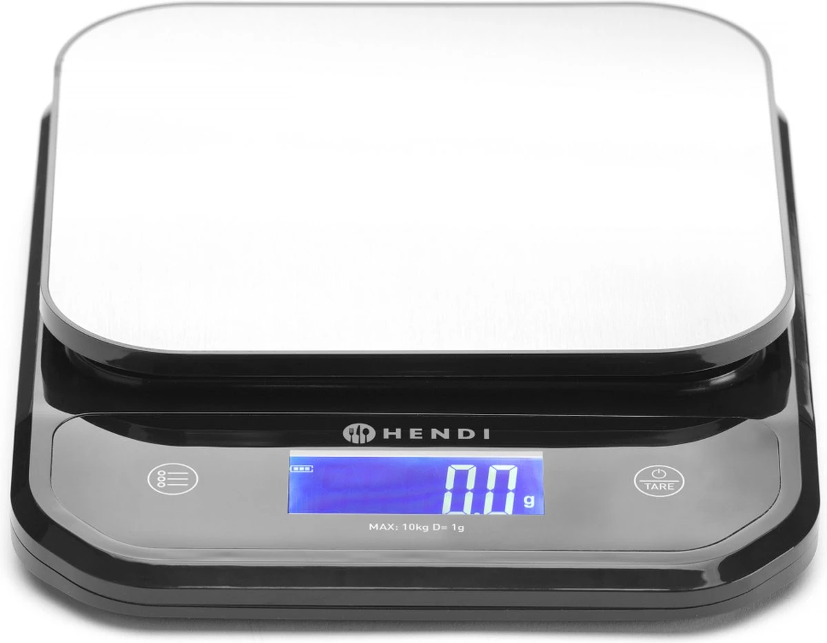 Hendi - Precisie Keukenweegschaal - Tot 10 KG - Waterproof - Oplaadbaar Via USB 3 Hendi - Precisie Keukenweegschaal - Tot 10 KG - Waterproof - Oplaadbaar Via USB - Afbeelding 3