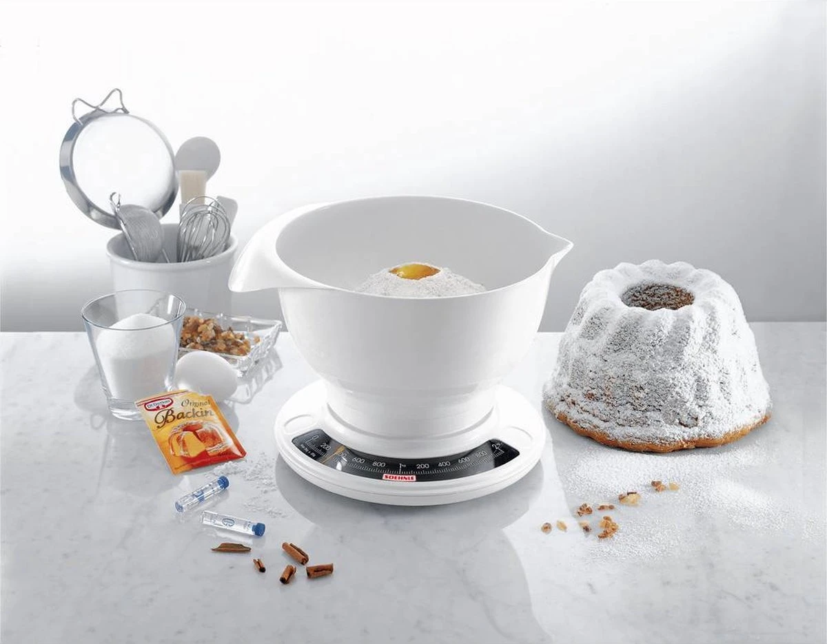 Soehnle Analoge Keukenweegschaal Culina Pro - Wit - Tot 5 Kg 6 Soehnle Analoge Keukenweegschaal Culina Pro - Wit - Tot 5 Kg - Afbeelding 6