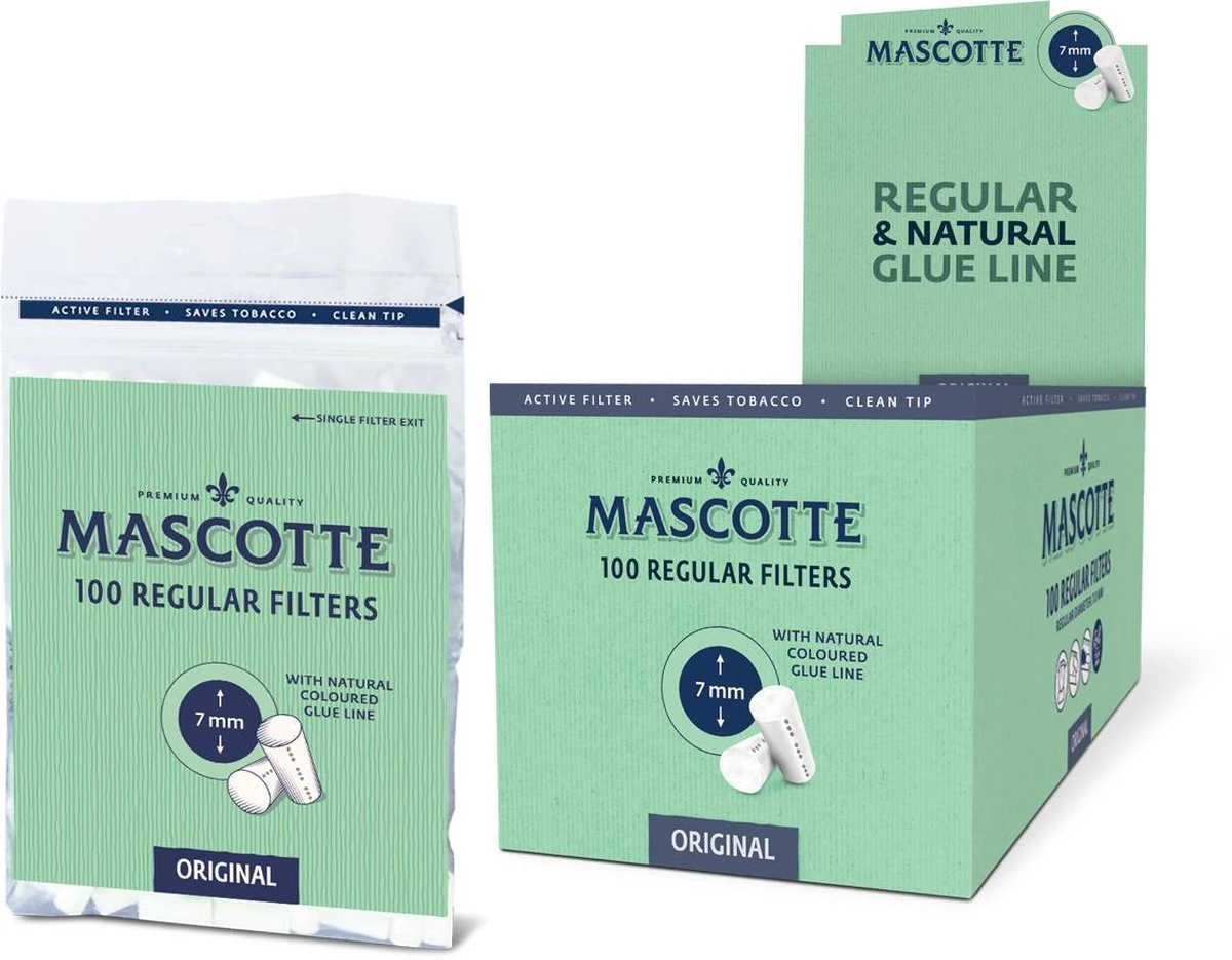 Mascotte Papieren / Paper Filters Regular 7mm 10 X 100 Zakje (1000 Filters) 1 Mascotte Papieren / Paper Filters Regular 7mm 10 X 100 Zakje (1000 Filters)