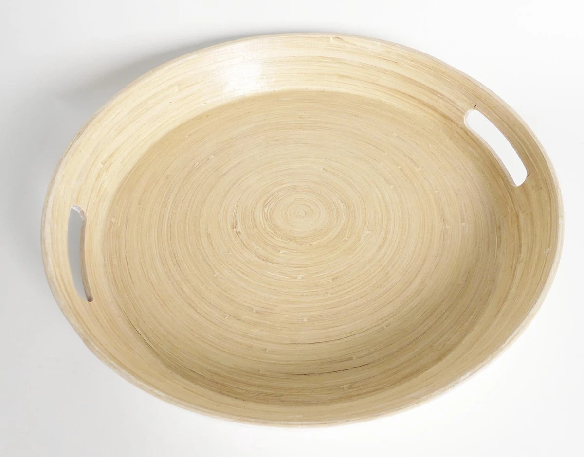 Dienblad/serveerblad Rond D42 Cm Bamboe Wit Met Handvaten - Serveerbladen, Dienbladen & Keukenbenodigdheden 3 Dienblad/serveerblad Rond D42 Cm Bamboe Wit Met Handvaten - Serveerbladen, Dienbladen & Keukenbenodigdheden - Afbeelding 3