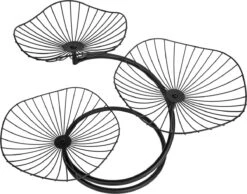 QUVIO Fruitschaal Etagère Drielaags - Fruitmand - Fruitschaal Zwart - Serveerschaal - Schalen - Presenteerbladen - Draadstaal - Staal - 26 X 50 X 33 Cm (lxbxh) - Zwart -Merkloos Verkoopwinkel 1200x943 6