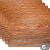 Placemat - Placemats Kunststof - De Hout Structuur Van Een Plank - 45x30 Cm - 6 Stuks - Hittebestendig - Anti-Slip - Onderlegger - Afneembaar
