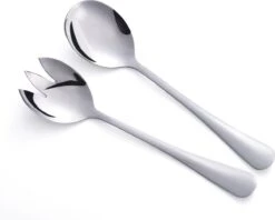 Alheco Klein Slabestek - Voor 2/3 Persoons Saladekommen - 2-delig Saladebestek - Zilver