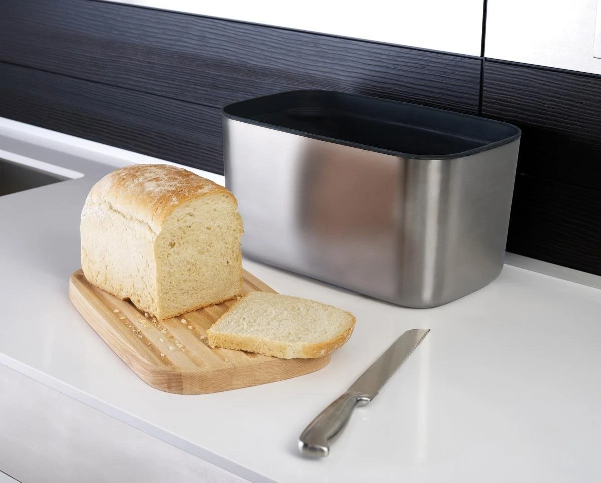 Joseph Joseph Broodtrommel Incl. Snijplankdeksel - 18x21,5x35,5 Cm - Zwart 3 Joseph Joseph Broodtrommel Incl. Snijplankdeksel - 18x21,5x35,5 Cm - Zwart - Afbeelding 3