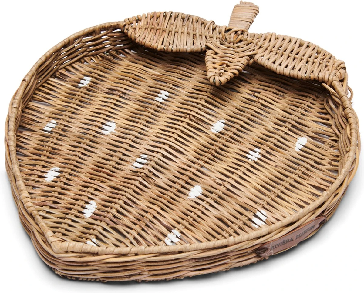 Riviera Maison Dienblad Aardbei Gevlochten, Serveerblad - Rustic Rattan Love For Strawberry Tray - Bruin - Rattan - 1 Stuk 1 Riviera Maison Dienblad Aardbei Gevlochten, Serveerblad - Rustic Rattan Love For Strawberry Tray - Bruin - Rattan - 1 Stuk