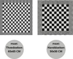 Droomtexiel® Horeca Kwaliteit Katoenen Theedoeken & Keukendoeken Set - 6x Theedoeken + 6x Keukendoeken - Zwart Wit - -Merkloos Verkoopwinkel 1200x968