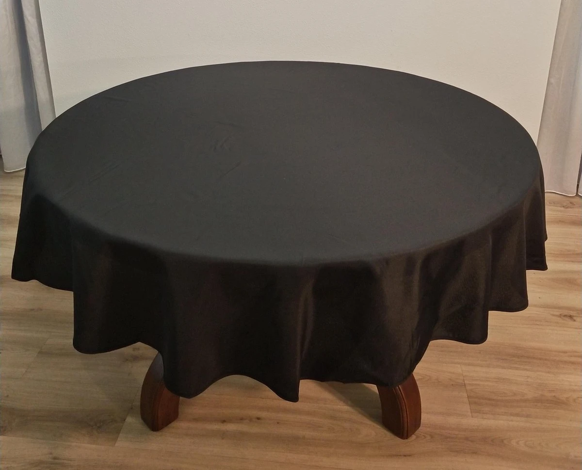 Tafelkleed 180 Cm-Rond/Zwart 1 Tafelkleed 180 Cm-Rond/Zwart