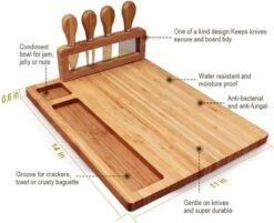 Merkloos XL Tapasplank-Borrelplank-Bamboe Kaasplank- Met 4 Messen--serveerplank -Merkloos Verkoopwinkel 1200x978 6