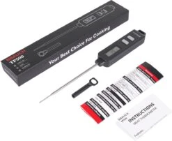 Brauch TP500 - Thermometer - Keukenthermometer - RVS - Voedsel Melk, Vlees, BBQ, Water, Zwart -Merkloos Verkoopwinkel 1200x979