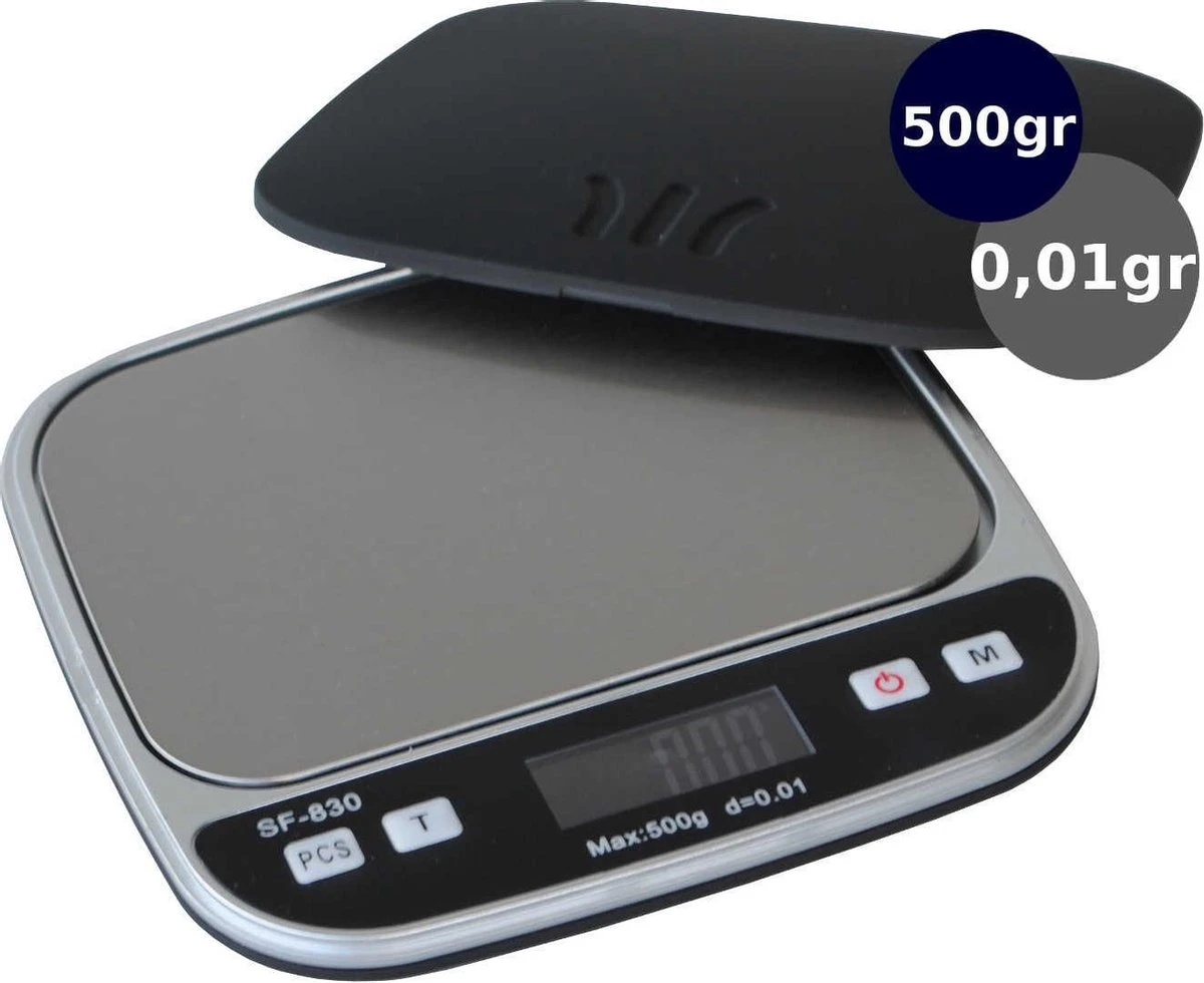 Digitale Weegschaal 500g X 0,01 Gram - Precisie Weegschaal 0,01 G - Keuken Weegschaal 2 Digitale Weegschaal 500g X 0,01 Gram - Precisie Weegschaal 0,01 G - Keuken Weegschaal - Afbeelding 2