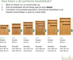 Budu Uitschuifbare Bamboe Bestekbak #47 (47 Cm Diep) - Bestekcassette Hout - Besteklade - 47 X 30,6 - 50 Cm - 6/8 Vakken -Merkloos Verkoopwinkel 1200x983 3