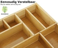 Merkloos Decopatent® Bestekbak - Lade Organizer - Besteklade - Bamboe - Hout - Bestek Bak Organizer Houder Voor Keukenla - Bestekcassette -Merkloos Verkoopwinkel 1200x994