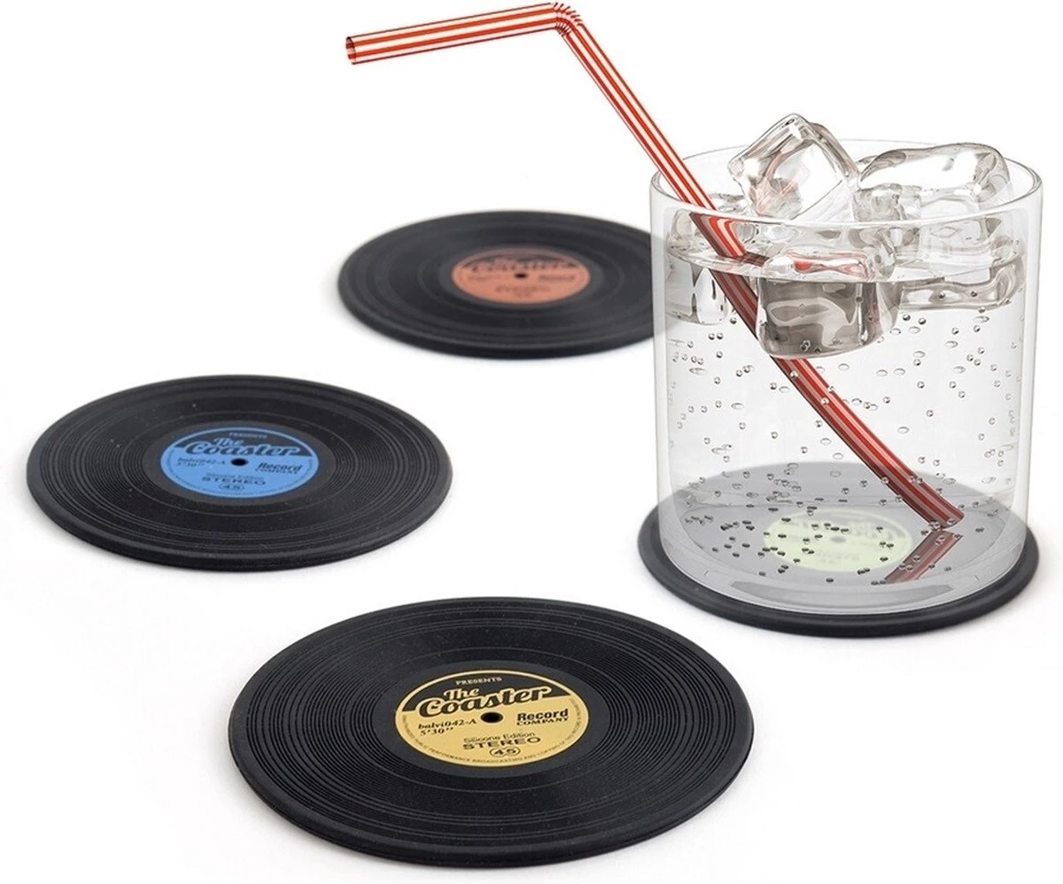 Balvi Set Van 4 LP Onderzetters The Coaster 12 Balvi Set Van 4 LP Onderzetters The Coaster - Afbeelding 12