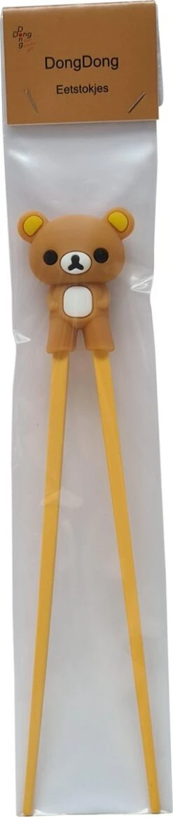 DongDong - Eetstokjes Voor Kinderen - Beer Motief - 22.5 Cm - Bruin -Merkloos Verkoopwinkel 255x1200