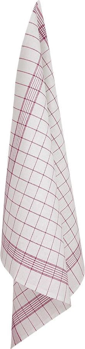 Treb Horecalinnen Glasdoeken 4 Stuks Wit Met Rode Lijnen 70x70cm - Treb Towels 1 Treb Horecalinnen Glasdoeken 4 Stuks Wit Met Rode Lijnen 70x70cm - Treb Towels