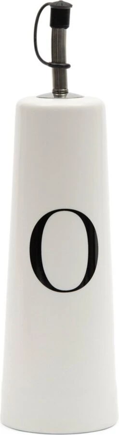 Riviera Maison Oliefles Met Schenktuit - Lancaster Vinegar Bottle - Wit