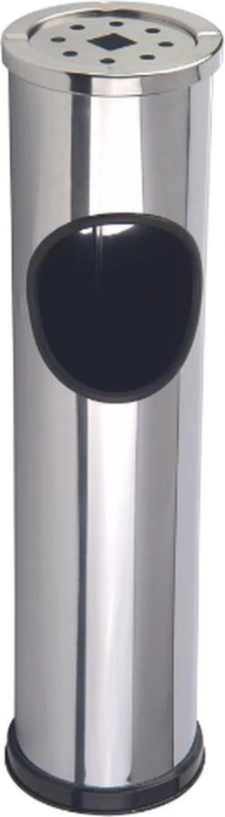 Merkloos Staande Asbak - Voor Binnen En Buiten - RVS - Eenvoudig Te Reinigen - Zilverkleurig