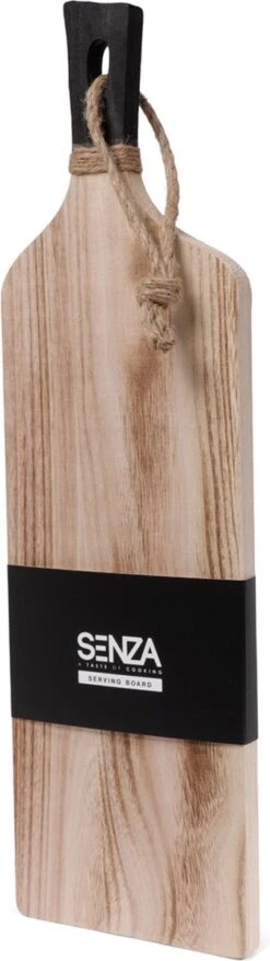 SENZA Borrelplank Met Handvat - Tapasplank - Paulownia Hout - Zwart Hout - 58 X 17 CM -Merkloos Verkoopwinkel 338x1200