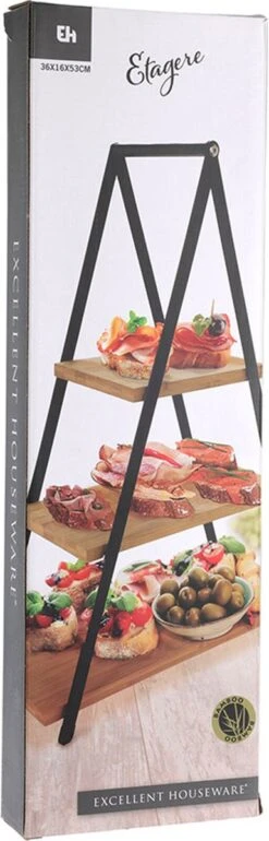 Merkloos Etagere Bamboe - Metaal - 3-laags-hoogte 53 Cm 5 Merkloos Etagere Bamboe - Metaal - 3-laags-hoogte 53 Cm -Merkloos Verkoopwinkel 385x1200 1