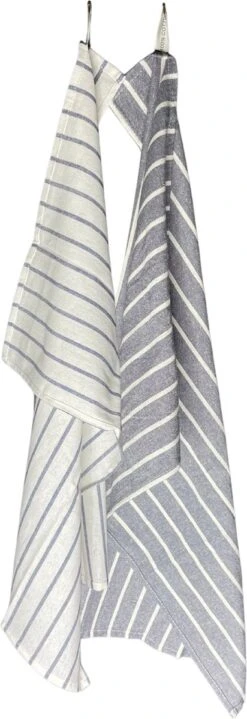 Theedoekenset Roma - Glazendoeken - 70x50 - Set Van 2 - 100% Katoen - Glazendoeken - Gestreept