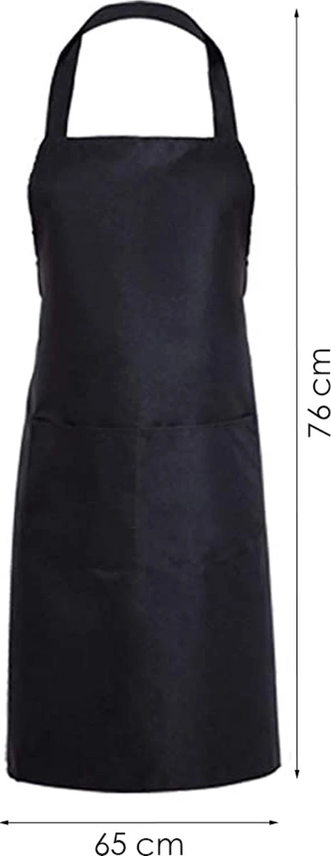 Serveerschort Lang - Zwart - 8 Stuks - Textiel - 3 Opbergvakken - Professioneel Horecaschort - Heupschort - Kort Kookschort - Keukenschort - Sloof 2 Serveerschort Lang - Zwart - 8 Stuks - Textiel - 3 Opbergvakken - Professioneel Horecaschort - Heupschort - Kort Kookschort - Keukenschort - Sloof - Afbeelding 2