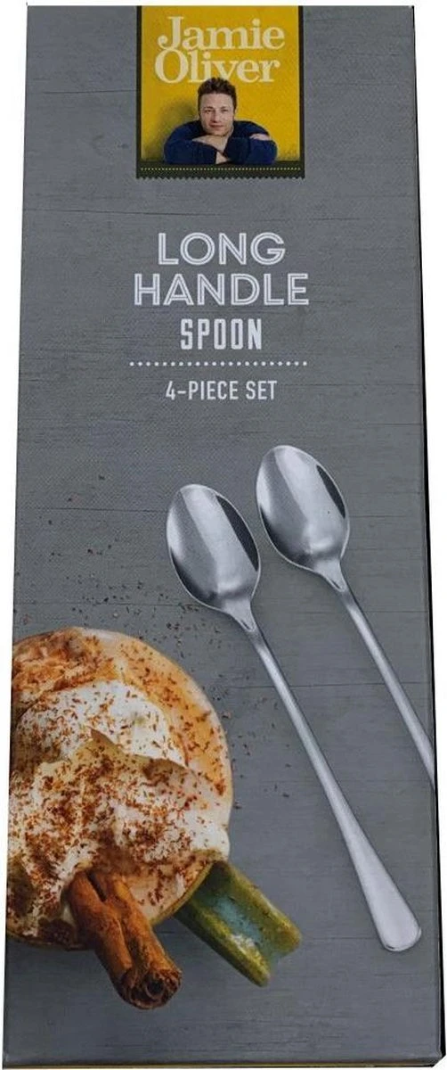 Jamie Oliver- Latte Macchiato Lepels / Lange Theelepels - 4 Stuks 1 Jamie Oliver- Latte Macchiato Lepels / Lange Theelepels - 4 Stuks