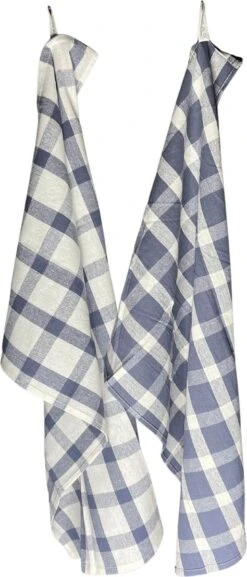 Theedoekenset Pisa - Glazendoeken - 70x50 - Set Van 2 - Geblokt - Gestreept - 100% Katoen - Glazendoeken