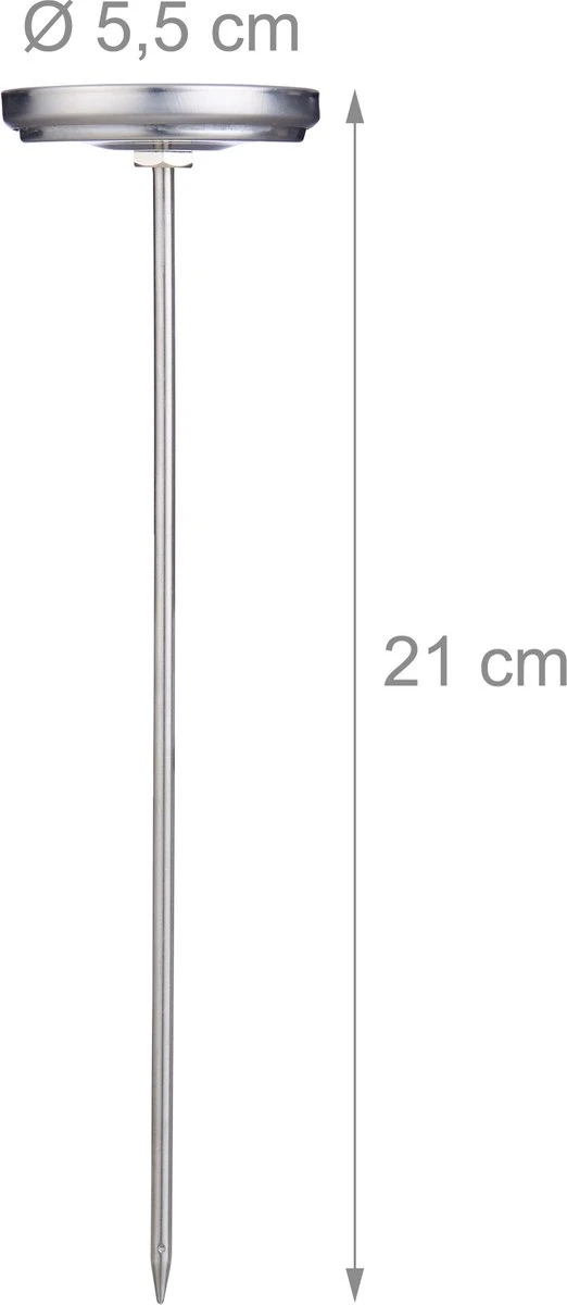 Relaxdays Vleesthermometer Analoog - Bbq Thermometer Rvs - Braadthermometer 20 Cm Barbecue 3 Relaxdays Vleesthermometer Analoog - Bbq Thermometer Rvs - Braadthermometer 20 Cm Barbecue - Afbeelding 3