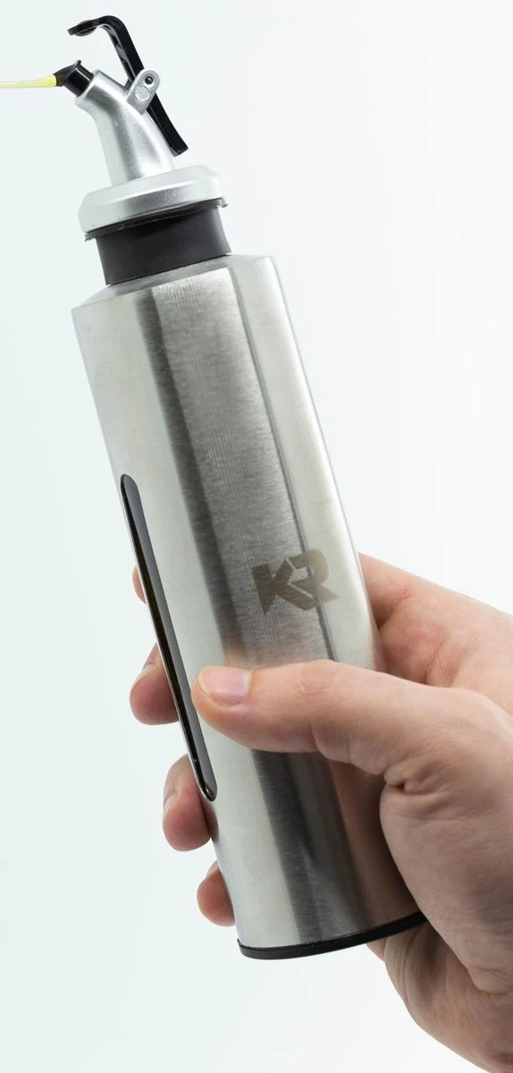 Robuuste Kwaliteit RVS Oliefles Of Azijnfles 250ml Keizer RVS - Olijfolie Fles + Gratis Trechter - Roestvrijstalen Oliefles - Plantaardige Oliefles 5 Robuuste Kwaliteit RVS Oliefles Of Azijnfles 250ml Keizer RVS - Olijfolie Fles + Gratis Trechter - Roestvrijstalen Oliefles - Plantaardige Oliefles - Afbeelding 5