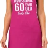 Awesome 60 Year / 60 Jaar Cadeau Bbq / Keuken Schort Roze Dames