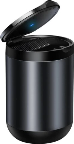 Baseus - Premium Auto Asbak + LED Light - Vlambestendig - Car Ashtray - Space Gray