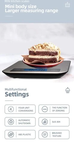 Digitale Precisie Keukenweegschaal - Weegvermogen Tot 10 KG - Incl. Batterijen - Grijs - RVS - Roestvrij Staal -Merkloos Verkoopwinkel 617x1200