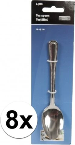 Merkloos 8x Stuks Sierlijke Grote Thee/dessertlepeltjes - Bestek - 15 Cm Van RVS -Merkloos Verkoopwinkel 622x1200