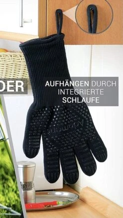 BBQ Ovenwanten- Met Gratis Vleesthermometer– Hittebestendige Handschoenen - Ovenhandschoenen - Barbecue Handschoen – Grill & Oven Want – Koken Accessoires - Vuurkorf En Openhaard - Gloves - Barbeque Keukenaccessoires -Zwart – 2 Stuks -Merkloos Verkoopwinkel 678x1200