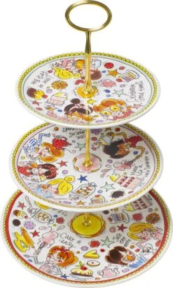Blond Amsterdam, Even Bijkletsen: Etagere Tea & Cookies, 3 Laags - ∅26cm+∅22cm+∅18 Cm