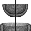 Dubbele Etagere Fruitschaal/fruitmand Rond Zwart Metaal 30 X 43 Cm - Fruitschalen/fruitmanden - Draadmand Van Metaal