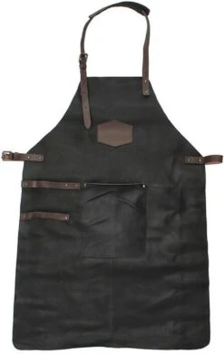 Old West BBQ Schort Barbecue Schort Leer - Zwart -Merkloos Verkoopwinkel 759x1200